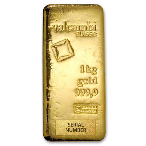 Valcambi 1kg gold bar from goldbroker